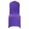 50 Stück Lila Stuhlbezüge, Polyester-Spandex Stuhlbezug, Dehnbare Überwürfe für Hochzeitsfeier Esszimmerbankett Stühle mit flacher Front, Passt auf Stuhl