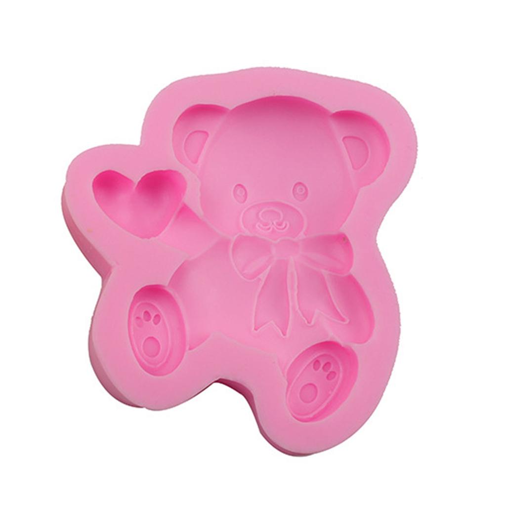 Bear Candy Silicone-Mold Cake Chocolate Love Fondant Mold Cake Decorating Tool Chocolate Gumpaste Baking Mold DIY Craft