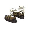 Dr. Martens Leather Comfortable Versatile Slide Sandals Women Sandals Green 31738357