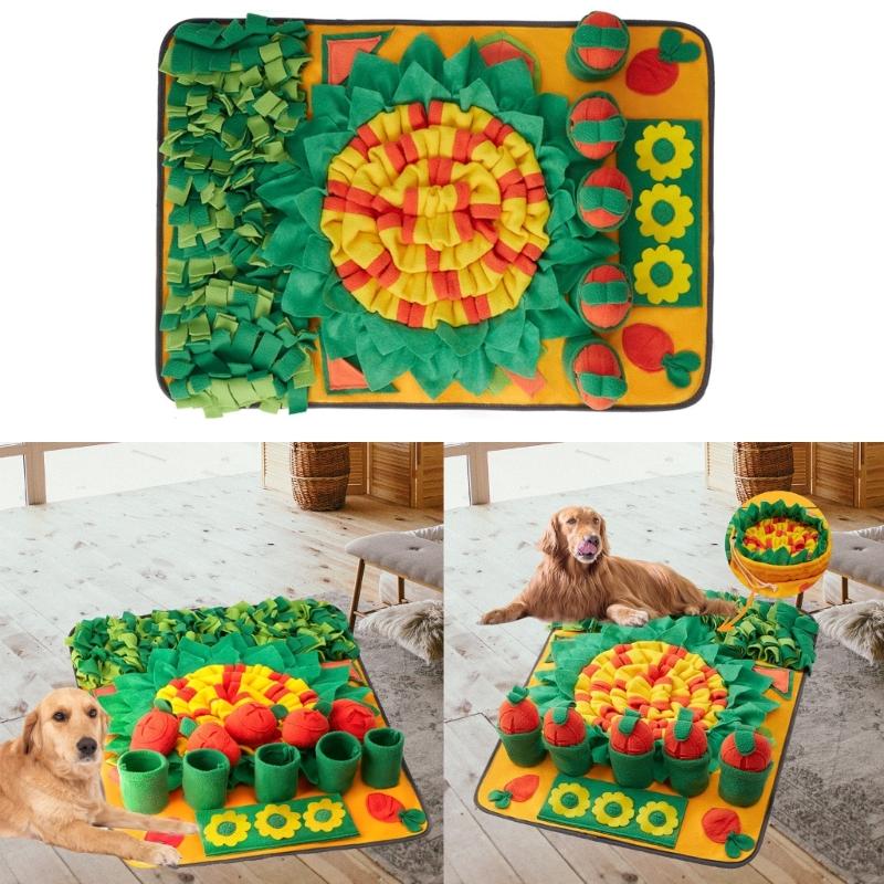 Colorful Snuffle Pad Feeding Mat For Various Dog Encourages Natural Foraging Instincts Through Scent Training Activity