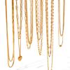 Light Luxury 18K Gold Plated Multi-Layer Stainless Steel Necklace, High-End Titanium Steel Jewelry, Non-Fading Neck Chain