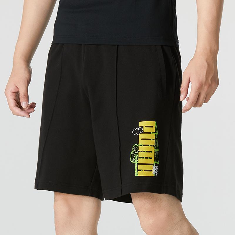 Puma FF Knit Logo Shorts Men Bottoms Black 538777-01