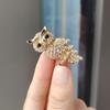 Unique and Exquisite Owl Full Diamond Brooch, Corsage Suit Clothing Pin, Hot-selling Jewelry