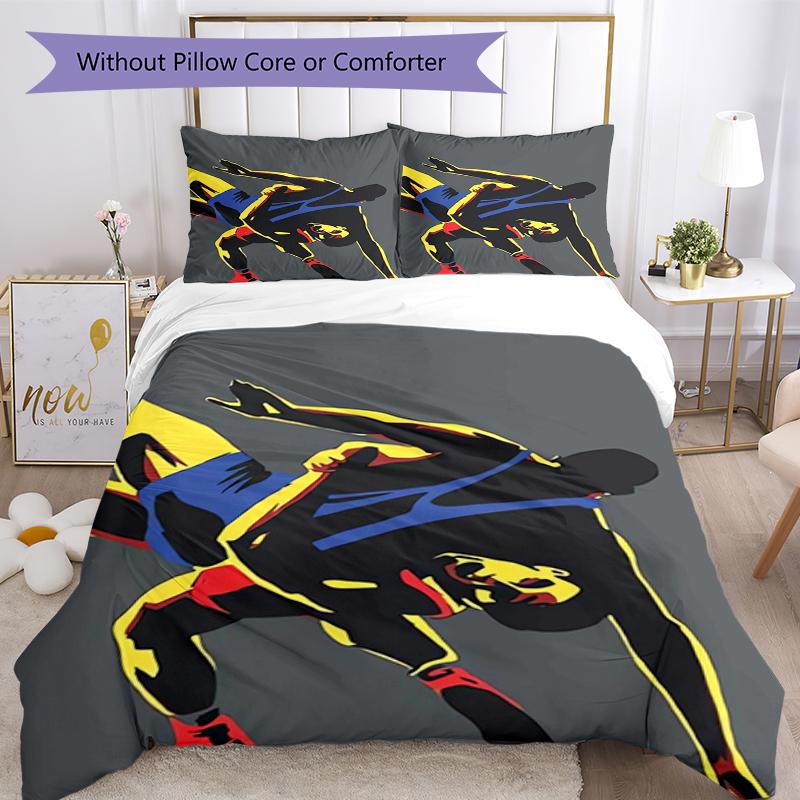 Set Biancheria da Letto 3 Pezzi Wrestling Copripiumino Chiusura Include 1 Copripiumino e 2 Federe, Morbido e Confortevole per Tutte le Stagioni.