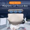 Stable Mounting Car Magnetic Tissue Box Rectangular Sun Visor Tissue Box  Home Use