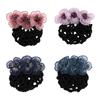 Of The Head Mesh Flower Bow Bun Net Snood Korean Style Headdress Women Hairpin Hair Accessories