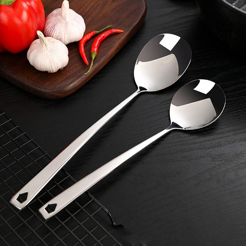 Sulii Thickened 304 Stainless Steel Long-Handle Serving Spoon Large