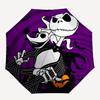 Jack Skellington, Halloween Themed Automatic Opening and Closing Umbrella, Brightly Colored 8-rib Portable Umbrella, Suitable for Men and Wo