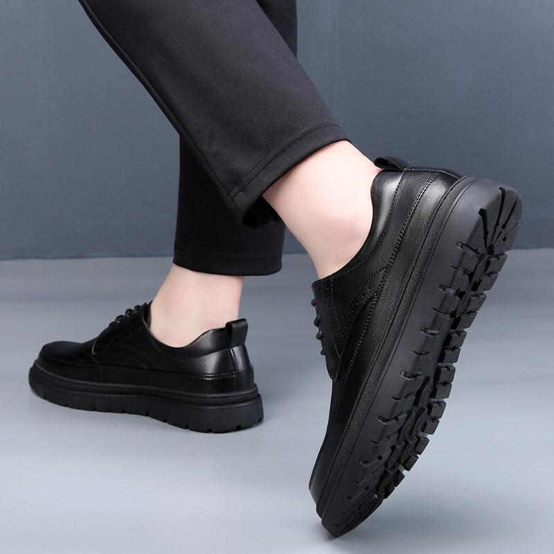 Fashion Spring New Handmade Men's Shoes Oxford Shoes Black Leather Brogue Men's Formal Leather Shoes Classic Business Formal Men's Shoes