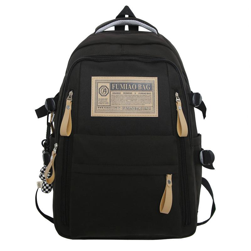 Schoolbag Korean Version of Junior and High School Student Schoolbag Fashionable New Casual Simple Backpack Large Capacity Fashion Travel Backpack