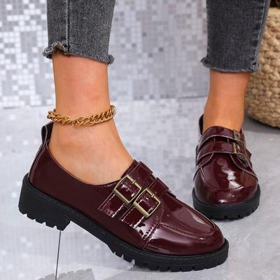 2024 Herbst Damen Neue Mode Schnalle Dekor Slipper Retro Einfarbig Mary Jane Schuhe Täglich Einkaufen Damen Dicke Absätze Zapatos Mujer