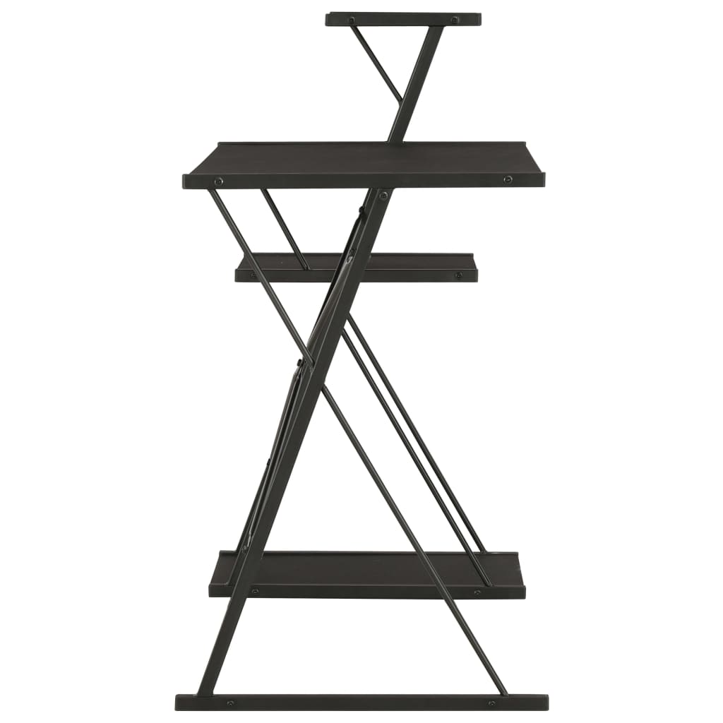 Black Desk with Shelf 116*50*93 cm