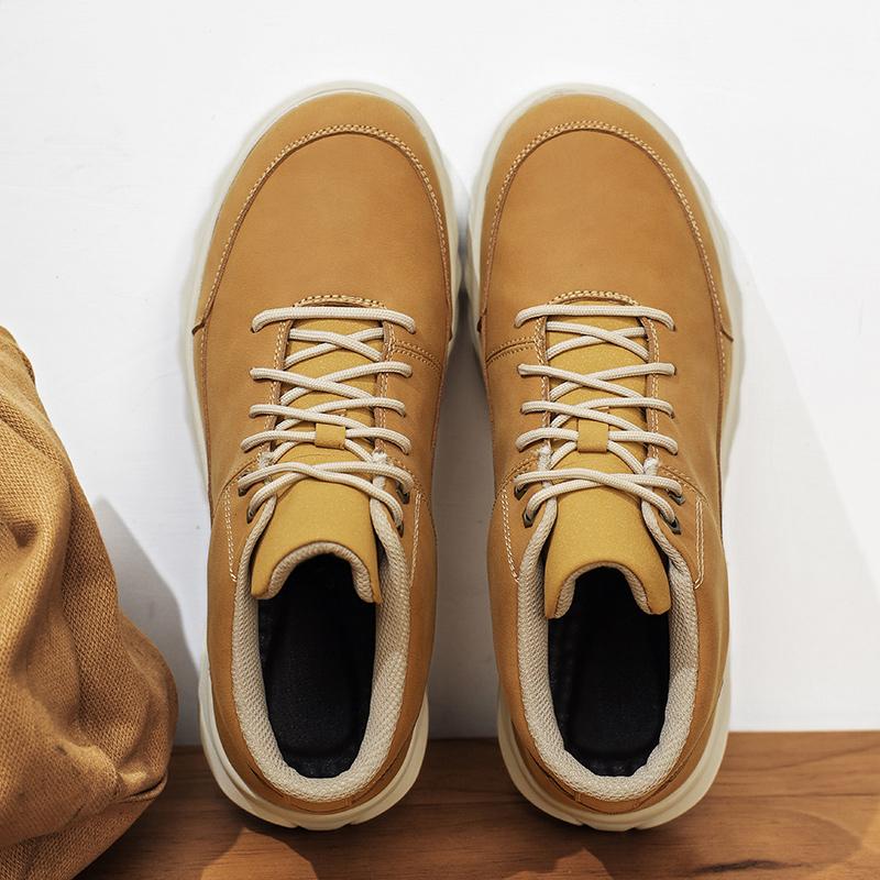 Men Casual Leather Skateboarding Shoes New Design Versatile Sneakers Lightweight Travel Sports Shoes Male Leisure Walk Footwear