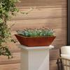 Garden Planter Rustic 50 X 50 X 15 Cm Weatherproof Steel