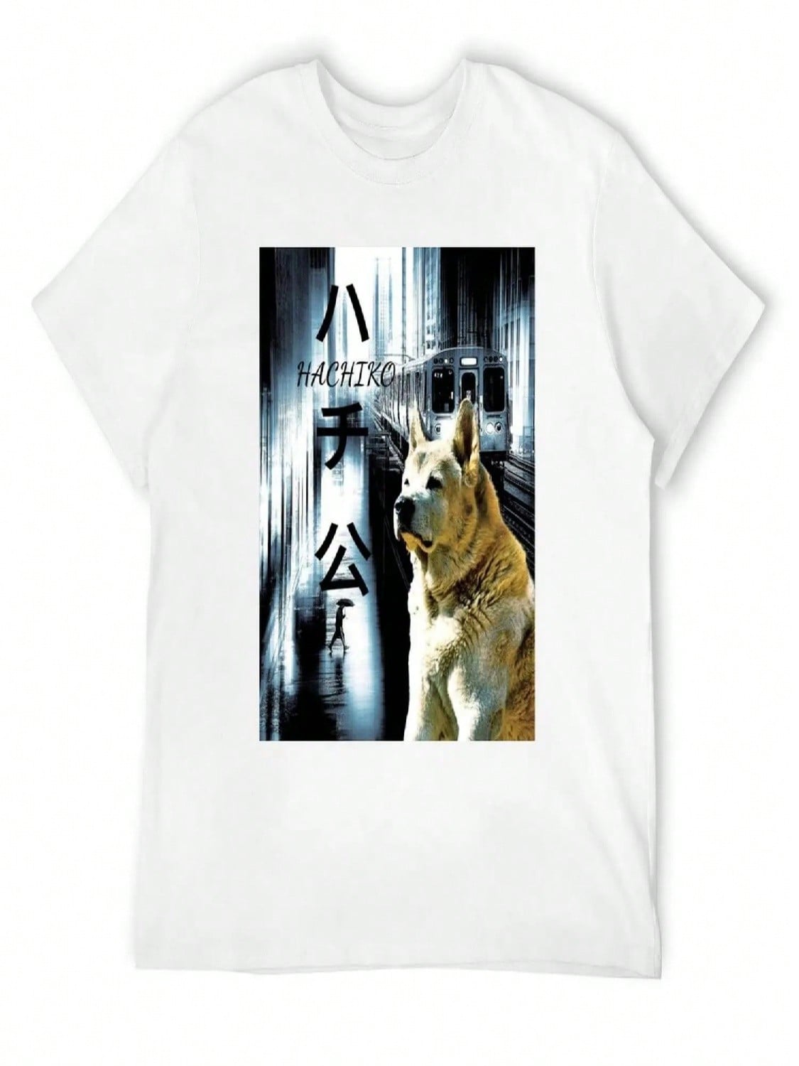Hachiko The Loyal Akita Dog T-Shirt Oversized Graphic Tee Graphic Shirts Workout Shirts For unisex S