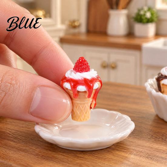 Mini Strawberry Jam Small Fake Tiny 3D Ice Creams Charms 10Pcs Resin Dessert Food Ornaments
