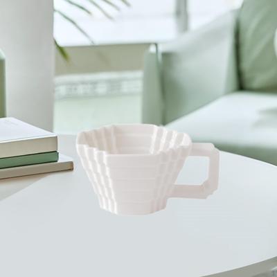 Ceramic Coffee Mug Breakfast Unique Reusable 400ml with Handle Milk Cup Porcelain for
