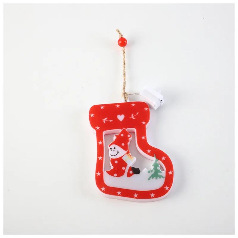 Christmas Tree Light String Window Lamp Hanging Ornament Santa Claus Decoration Lights Star Snowman Indoor Lights Tree Decor