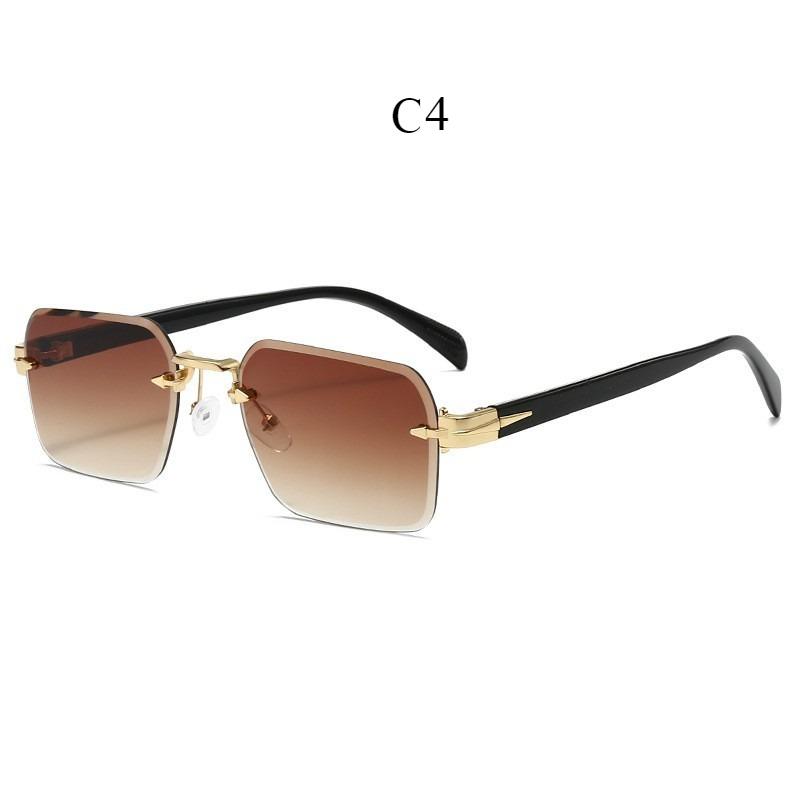 Men's sunglasses, new fashionable sunscreen sunglasses, personalized frameless trimmed sunglasses