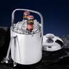 Stainless Steel Ice Bucket Double Layer Cooler For Bar Lounge Party And Wine Storage