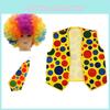 Roleplay Joker Outfit With Clown Nose And Wig Set For Cosplay Costume Events