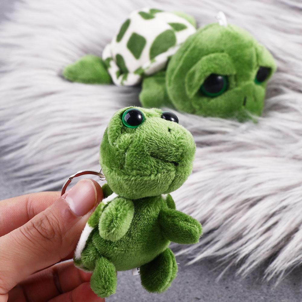 Keychain 7cm/10cm Cartoon Turtle Doll Keychain Auto Animal Keychain Plush Key Ring Turtle Pendant