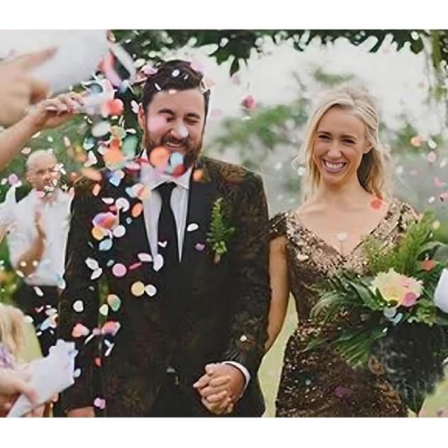 Multi Color Round Foil Confetti Beautiful Rainbow Metallic Table Confetti Glitter for Fill Balloons, Wedding,Birthday,Party,Festival