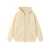 Unisex Heavyweight 720g Cotton Zip-Up Hoodie - Solid Color, Loose Fit, Super Thick, Cardigan Style