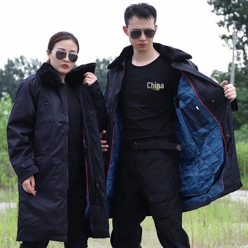 Men s Thickened Cotton Winter Coat with Detachable Hood and Fur Collar S