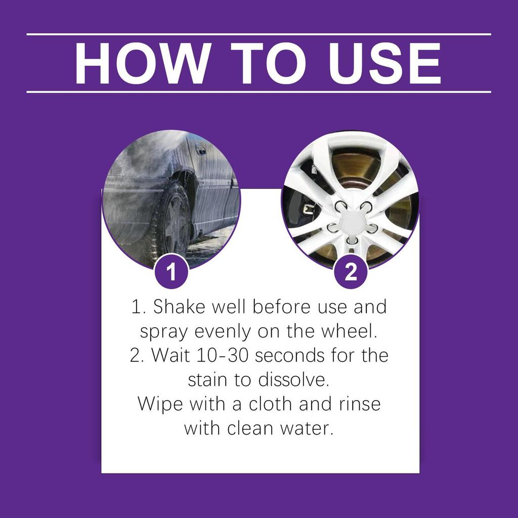 Car Wheel Cleaner 120ml Foam Brake Dust Remover Alloy Wheel Cleaner For Car Interior Exterior Detailing Brake Engine Hub