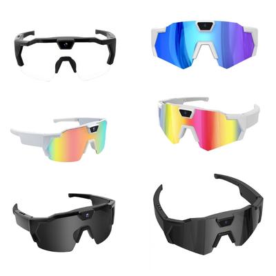 Cycling Intelligent Glasses Featuring Camera Wireless for Convenient Calls Music Playback Windproof Outdoor Gear