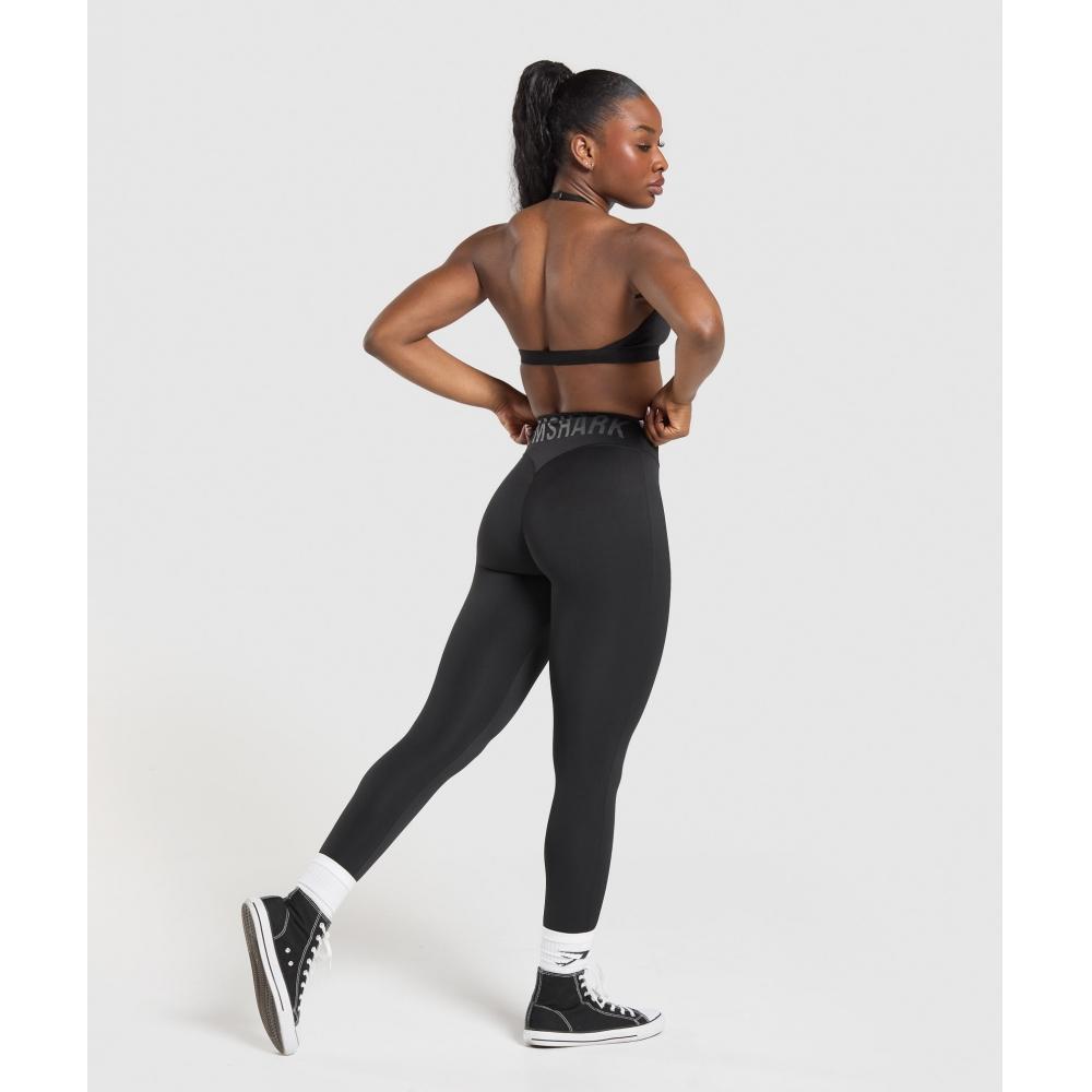 Gymshark Wordmark Graphic Leggings Black B4b1j Bb2j
