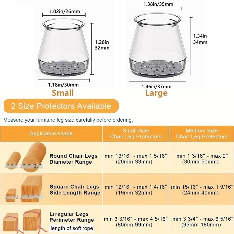 Stuhlbeinschoner - Verschleißfeste Untersetzer für Tische und Stühle
