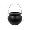 22cm Halloween Candy Bucket with Witch Cauldron Design and Handle Decorative Plastic Basket Suitable for Party Gifts and Holiday Decorations