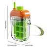 Ice Bottle Cup Ice Maker Tray Bottle With Lid And Bin Reusable 2 In 1 Water Cup With Straw Easy Release Mould For Drinking