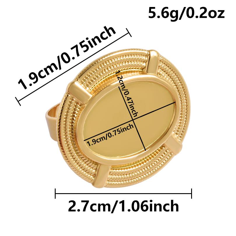 1/5 Stück Echtvergoldeter Cabochon-Ring Rund Oval Leere Tablettbasis Edelstahlringe Für Damen Herren Handgefertigte Emaille-Accessoires