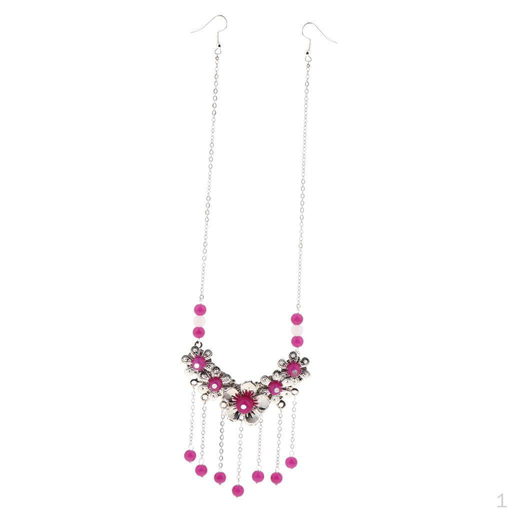 

Chain Jewelry Forehead Dance Headdress Hair Band Accessories рожевий червоний колір