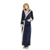 Couples Winter Lengthened Bathrobe Splicing Home Clothes Long Sleeved Robe Coat