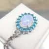 Genuine  Sterling Silver Pendant Luxury Oval Shape Opal Necklace Zirconia Women Chain Necklaces Birthday Gifts for Wife