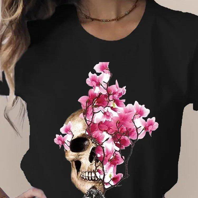 Hot Cartoon Graphic Tshirt Casual Short Sleeve Skull Butter Graphic Tshirt Highend Luxury Unisex Style Both Of Unisex And Unisex