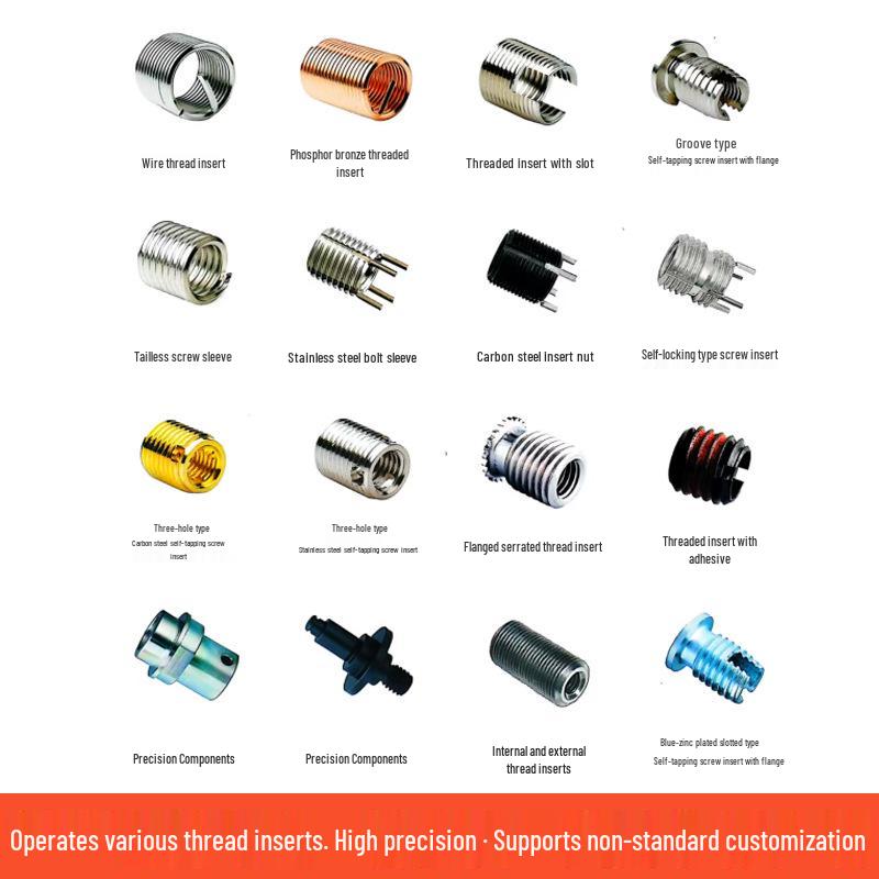 Stainless Steel Metric Threaded Insert Repair Sleeve for Internal/External Threads - Customizable, Heavy & Light Type