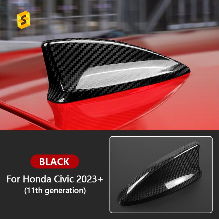 Shasha Carbon Fiber Exterior Accessories for Honda Civic 11th Carbon Fiber Car Radio Antenna