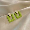 Silver Needle Dongdaemun Fresh Colorful Earrings - Simple, Versatile, Luxury Studs with a High-End Sense