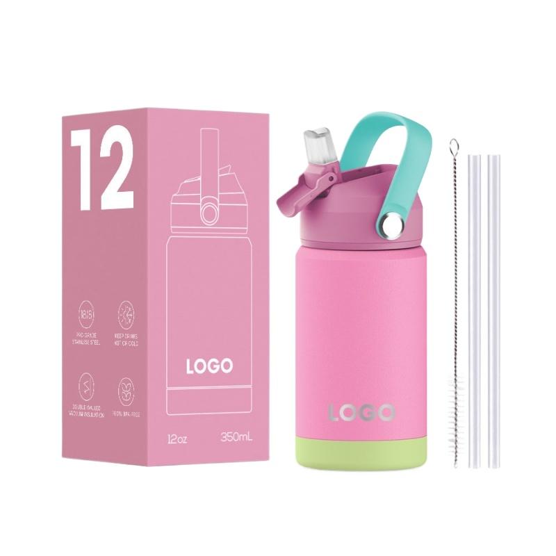 Kindermode Macaron Waterbeker Thermosbeker Schattig Kindvriendelijk Leuk met Handvat Draagbaar Anti-val Siliconen Cover Waterbeker