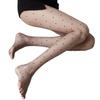 Ultra-Thin Black Polka Dot Stockings for Women - Snag-Resistant, Highly Transparent, Spring/Summer Style, Bare Leg Feel.