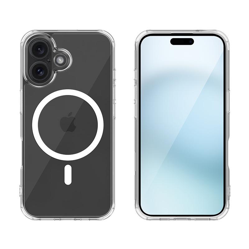 

iPhone 16 Magnetic Phone Case, Anti-Yellowing Transparent TPU+PC with Bayer Material, 2600 Gauss iPhone 15 Pro Max