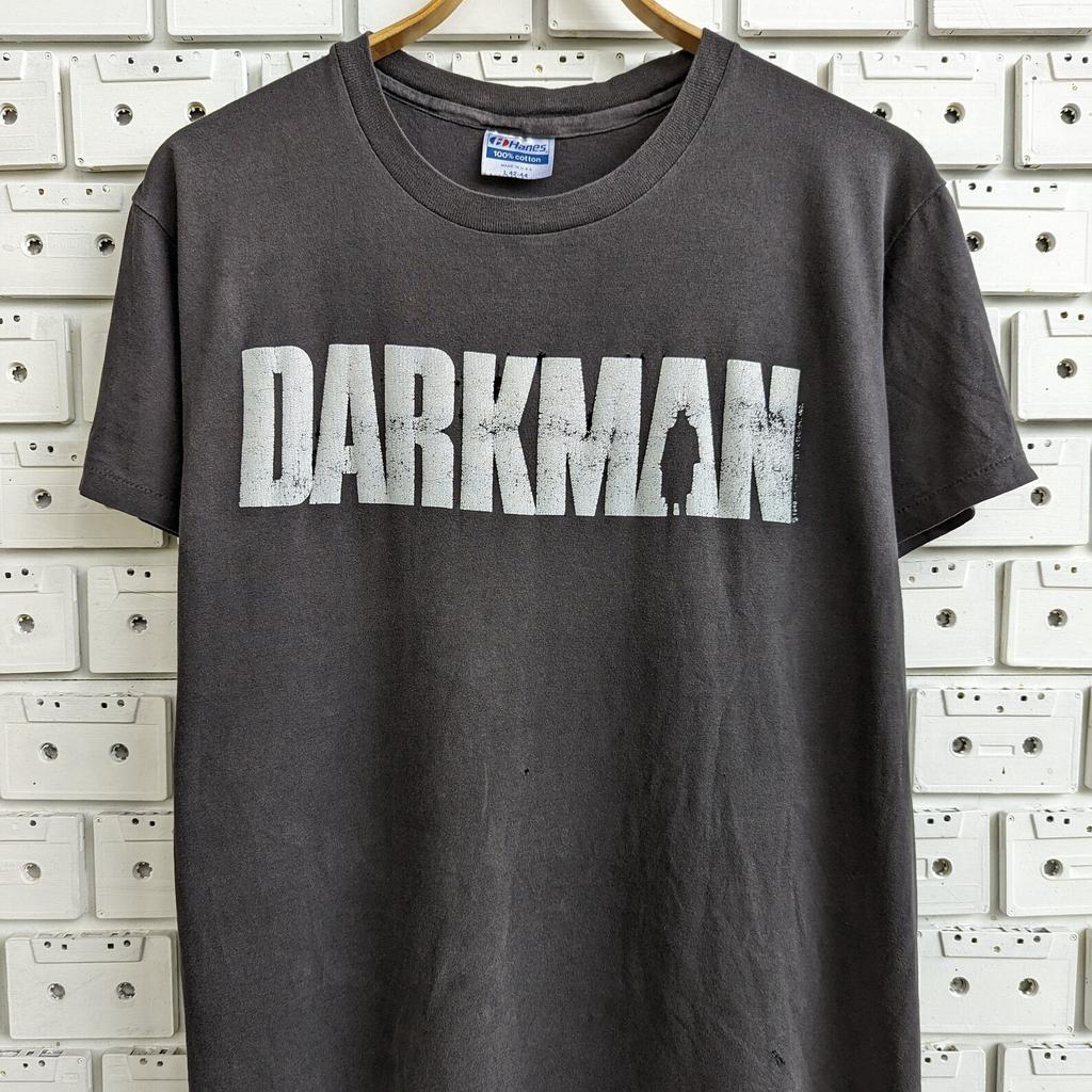 Vintage 1990 Darkman T Shirt Liam Neeson Sam Raimi American Superhero Action Mystery Thriller Film Promo Merch Tee Size Short M/L