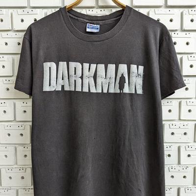 Vintage 1990 Darkman T Shirt Liam Neeson Sam Raimi American Superhero Action Mystery Thriller Film Promo Merch Tee Size Short M/L