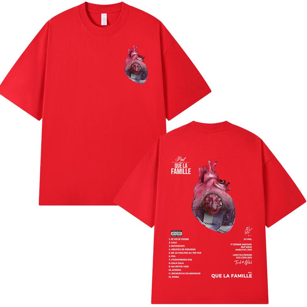 Rapper Francez PNL Que La Famille Le Monde Chico Album Tricou Bărbați Femei Modă Hip Hop Bumbac Mânecă Scurtă Tricouri Streetwear
