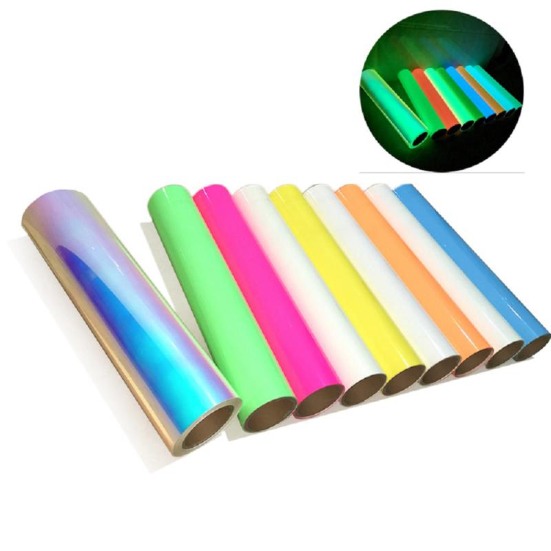 1 Pack Tpu Micro-elastic Colorful Luminous Heat Transfer Lettering Luminous  Film